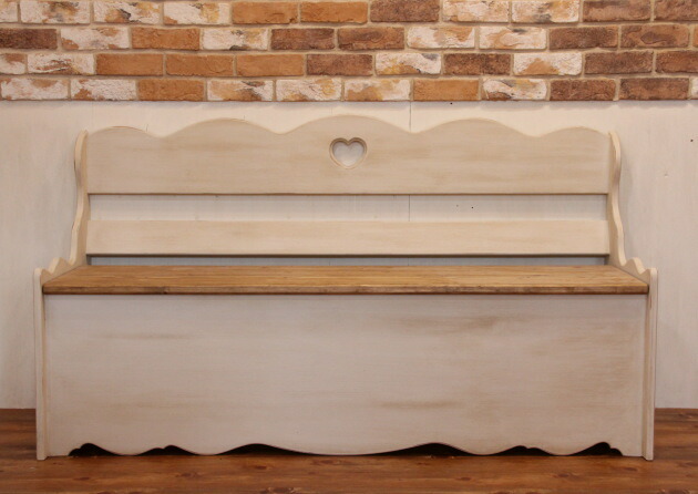 楽天市場】ソファー カントリー NC ハート 収納 ベンチ 日本製 完成品