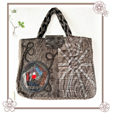 楽天市場】大島紬パッチワークバッグ 三つ編み持手 在庫限定｜和雑貨