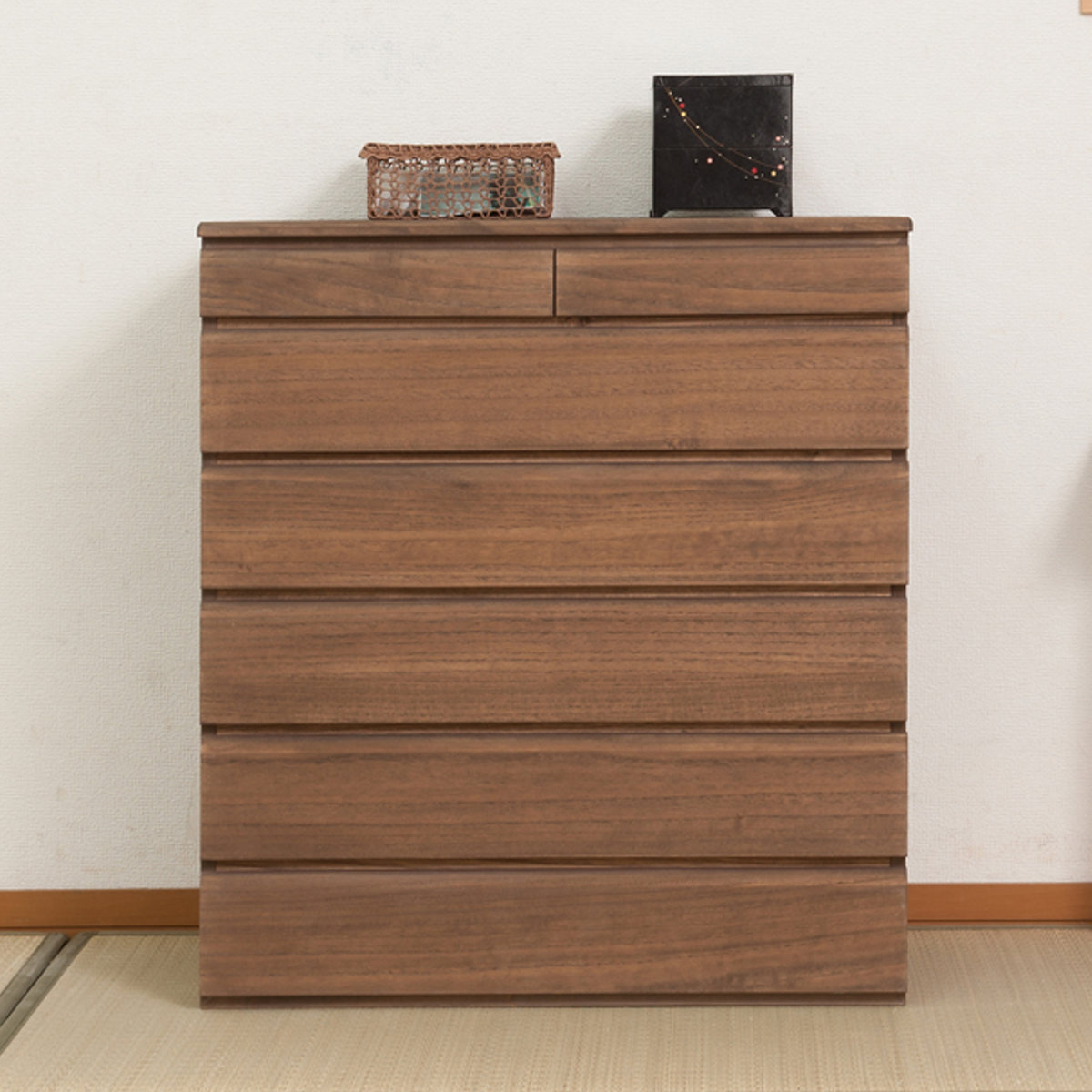 楽天市場】桐タンス 6段 洋風チェスト モダンデザイン 幅71cm