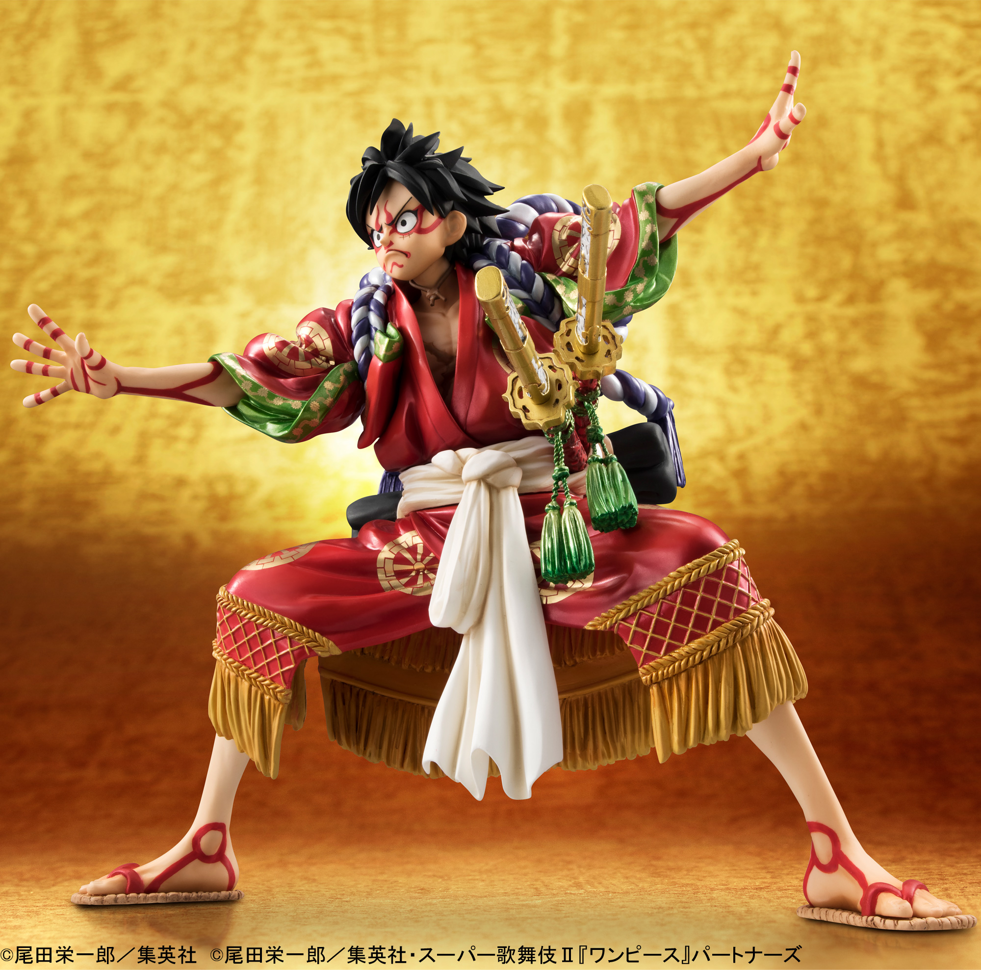 ONE PIECE』×『歌舞伎』の“初”コラボフィギュア！ 歌舞伎衣装で大見得