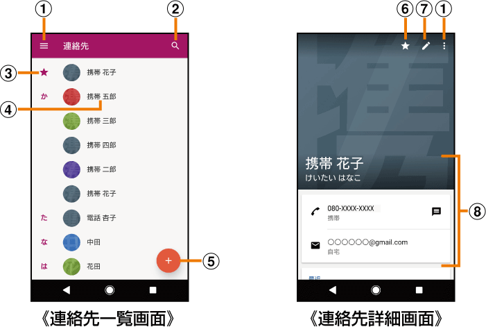 連絡先を利用する | 連絡先 | 電話・連絡先 | XPERIA™ XZ1