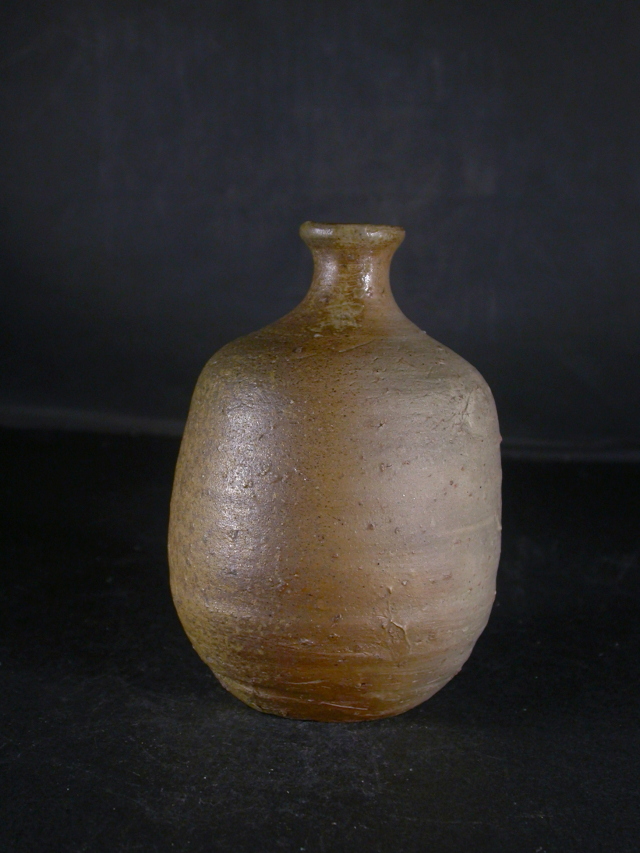 備前焼 登窯 備前焼人間国宝 故山本 陶秀 四方桟共箱付き黄ゴマ徳利2