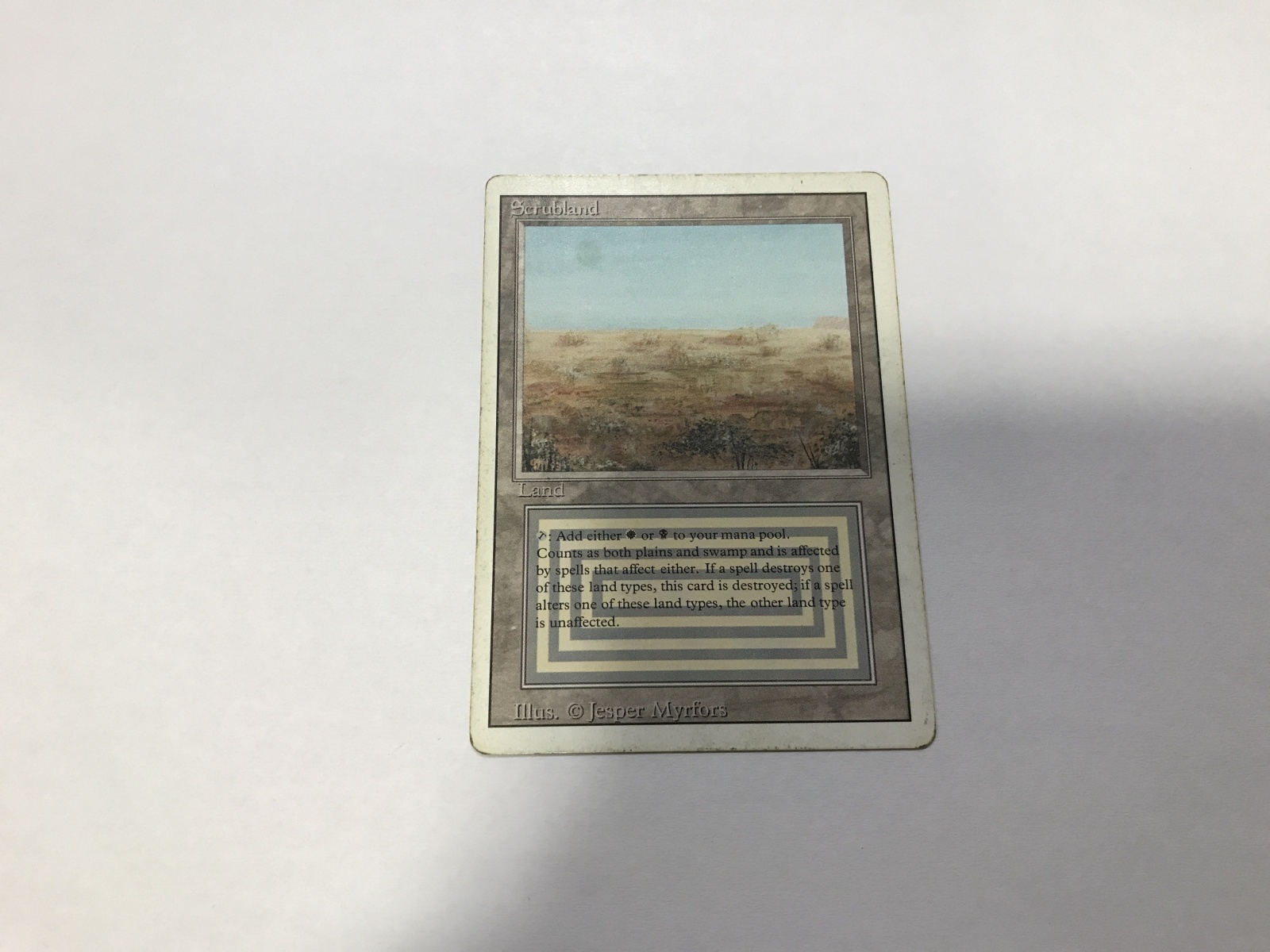 MTG Scrubland イタリア語版 リヴァイズド 3ED 1994年 MTG Scrubland