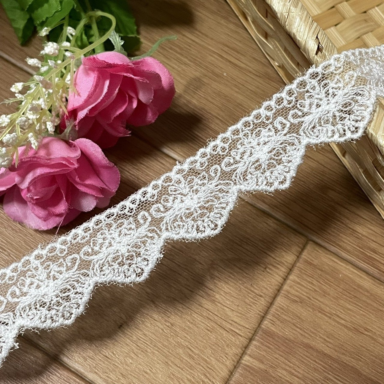 レースのお店 ななか ☆【高品質な日本製】チュールレース オフ