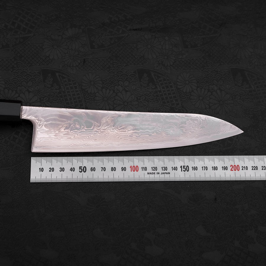 牛刀 SLD 浪 ニッケルダマスカス 焼漆柄 210mm – MUSASHI