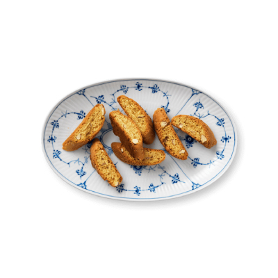 ブルーフルーテッド プレイン オーバルディッシュ 23.5cm|ロイヤル