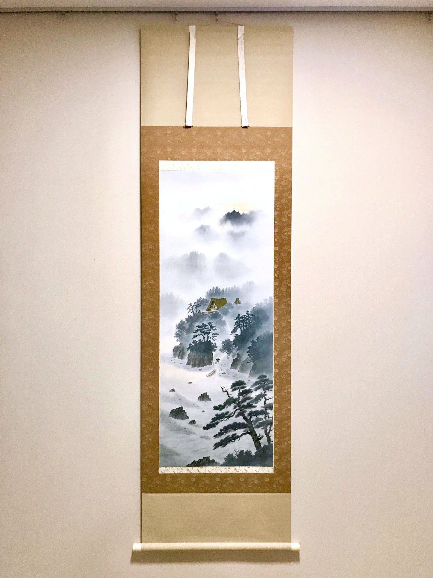 高橋晨「水墨山水」掛軸（尺五立） | 吉村唐木店 WEBSHOP