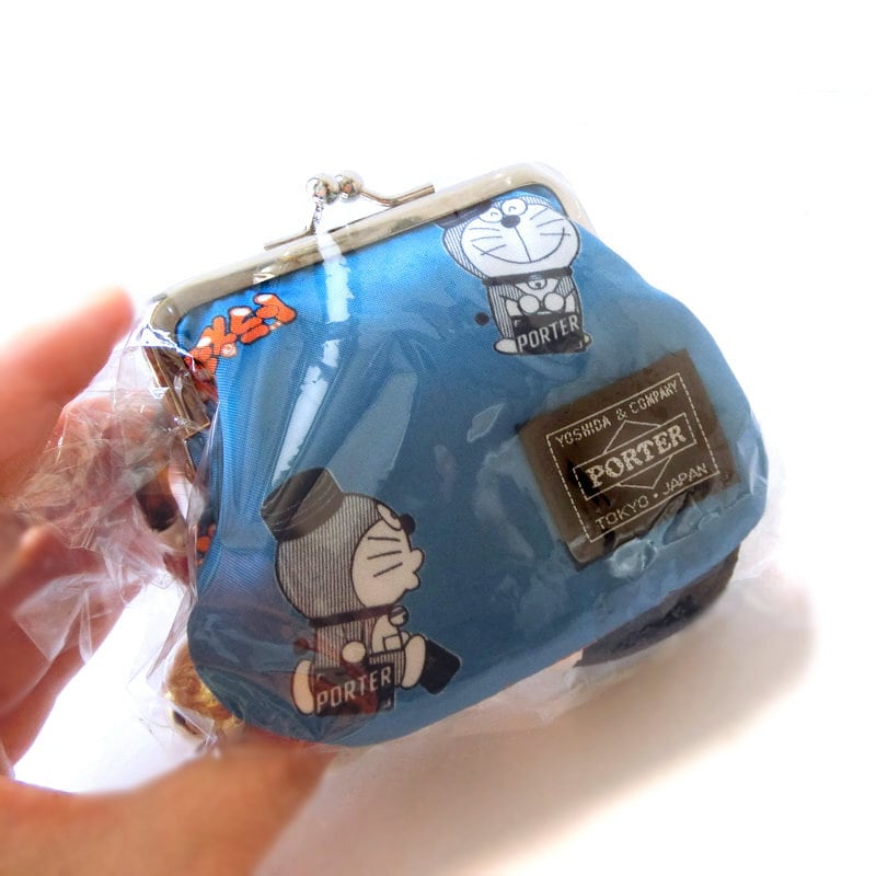 ドラえもん×PORTER コラボ がま口財布 +ストラップ・鈴付きカラビナ