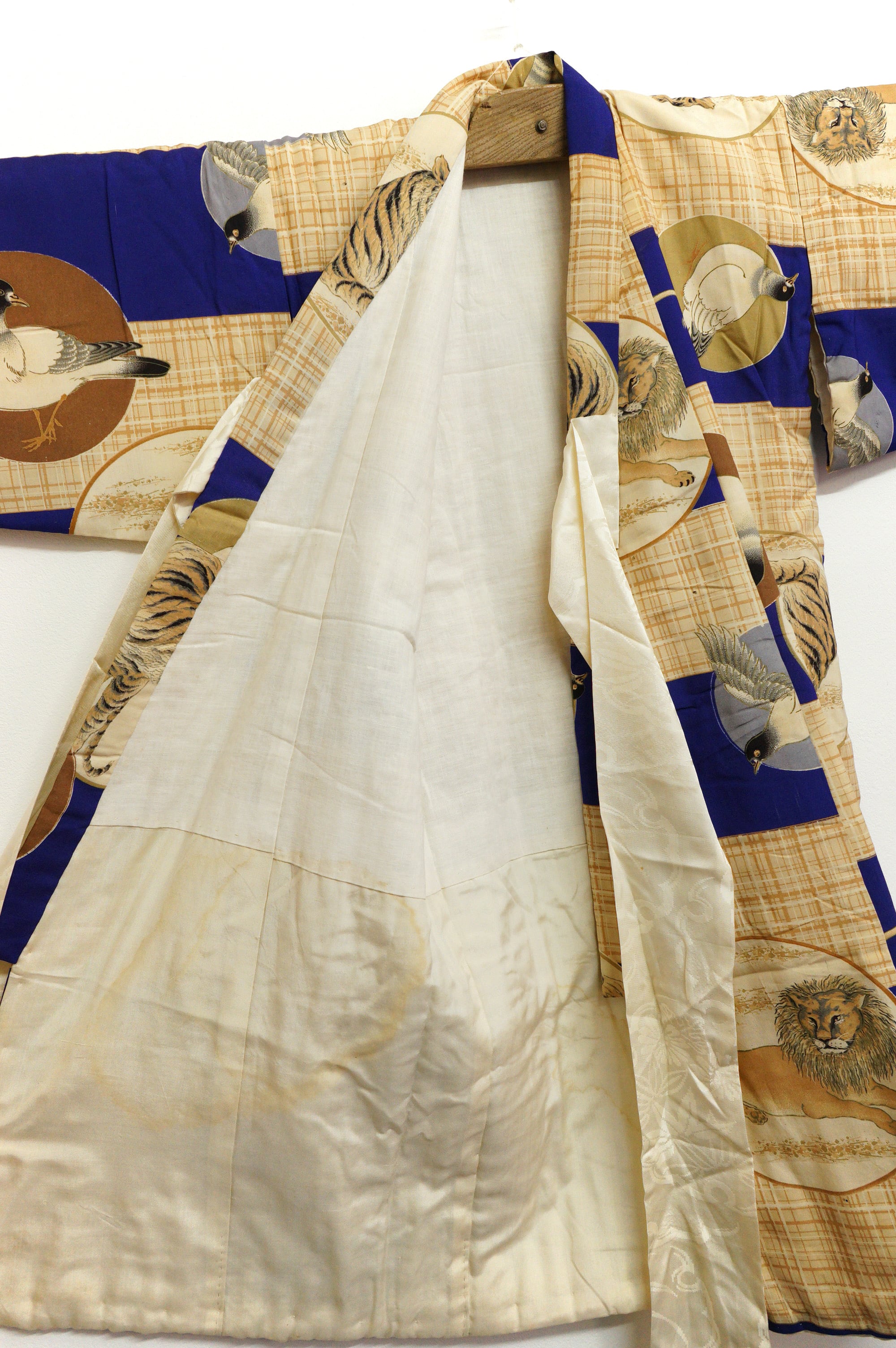 1304 子ども着物 動物柄 綿入 昭和レトロ アンティーク ヴィンテージ