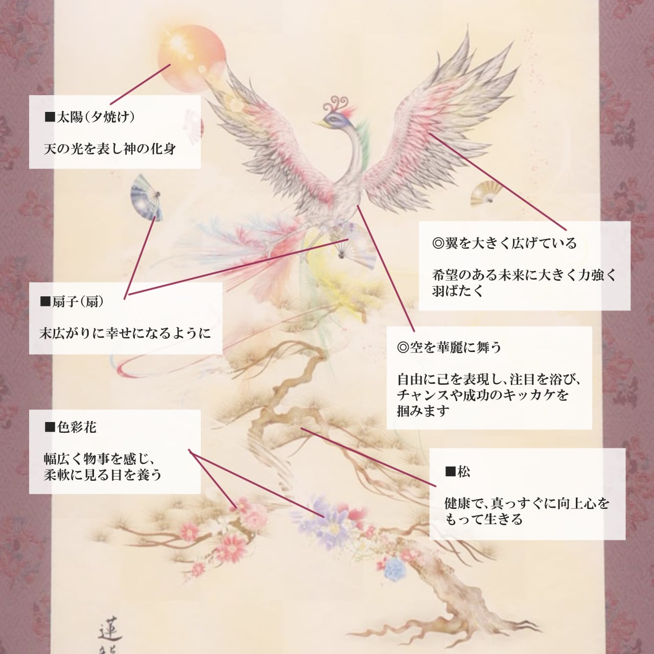 鳳凰 | 開運絵画や掛け軸の専門店「輝龍 」オンラインショップ