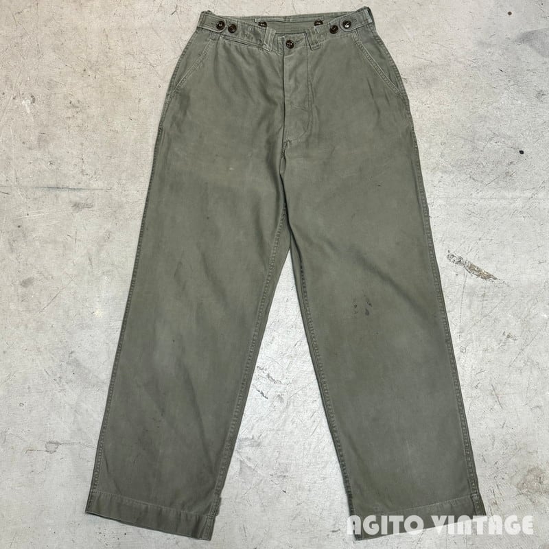40's U.S.ARMY M-1943 M-43 フィールドトラウザーズ 前期型 オリーブ