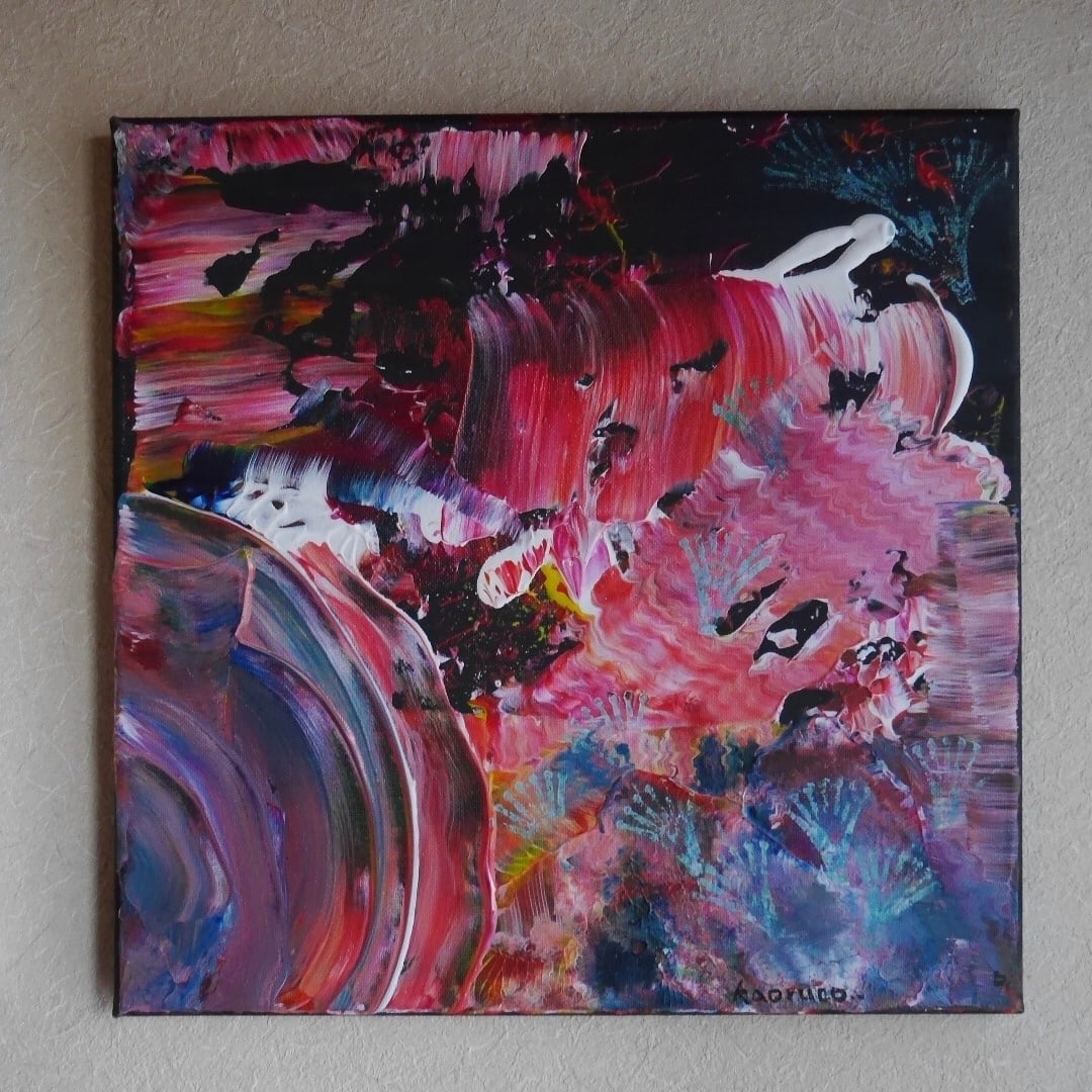 101_ モダンアート 抽象画 キャンバス2つセット(333mm✖️333mm