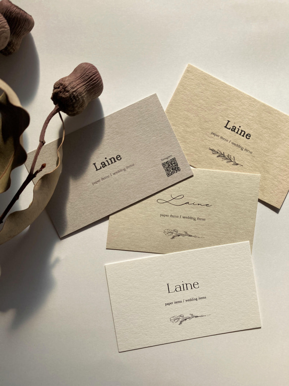 多様な字体・デザイン◇ショップカード / 名刺 / サンキューカード