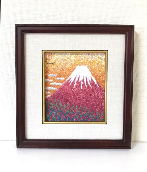 赤富士 其の二 額縁付き #アート #パワー #絵 #プレゼント #富士山