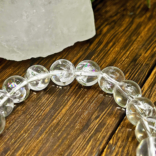 特価！】アイリスクォーツ ブレスレット 10㎜玉 虹水晶 天然 ブラジル