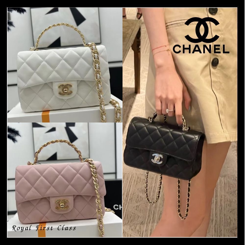 CHANEL シャネル バッグ ハンドル チェーン パール キルティング
