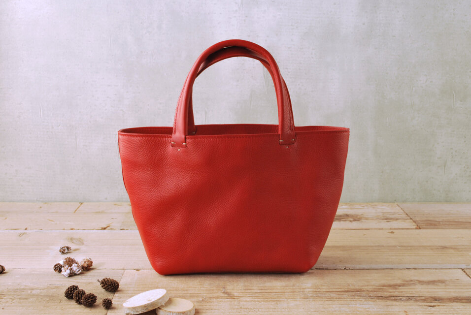 レザーミニトートバッグ lmtt-S ［レッド］ | iichi 日々の暮らしを