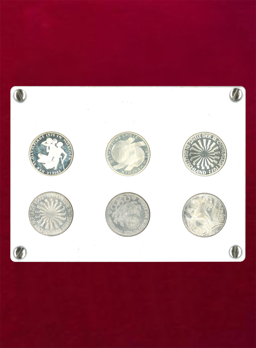 西ドイツ】ミュンヘンオリンピック記念銀貨 6枚組 1972［C-0000045