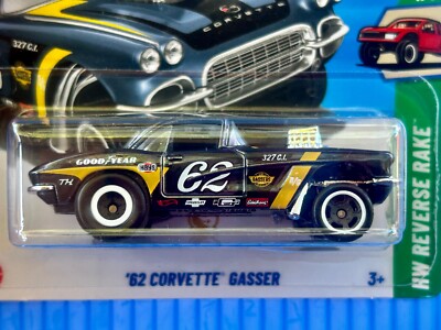 2025 Hot Wheels '62 Corvette Gasser Super Treasure Hunt Short Card