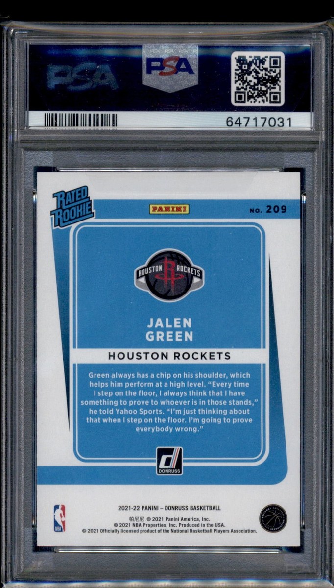 2021-22 Donruss #209 Jalen Green Choice PSA 10 | eBay