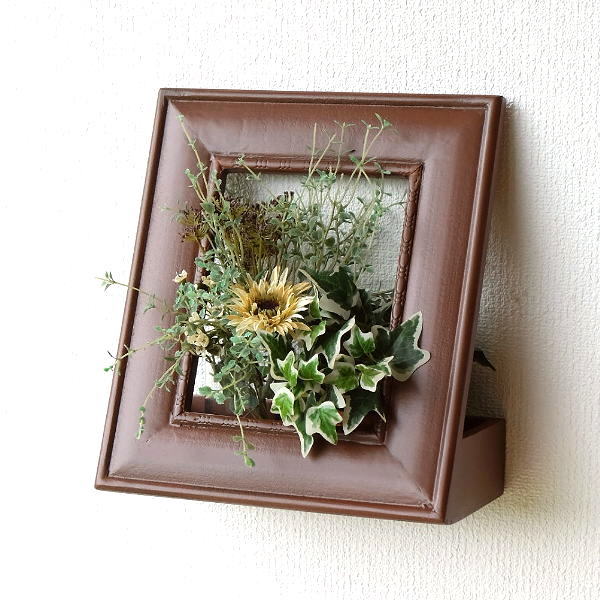 花台 おしゃれ 木製 額縁 壁掛け フレーム かわいい アンティーク