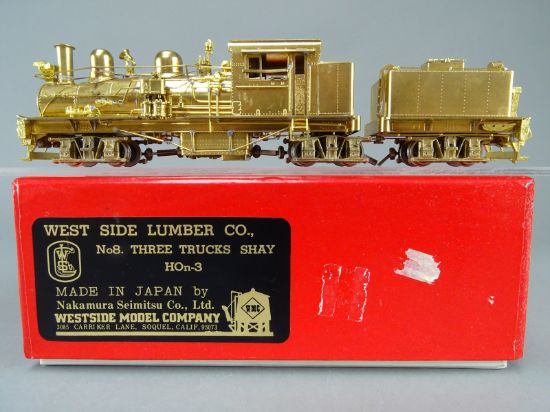 HOn3 Brass Model - WMC WSLC Westside Lumber Co. Three 3 Truck Shay