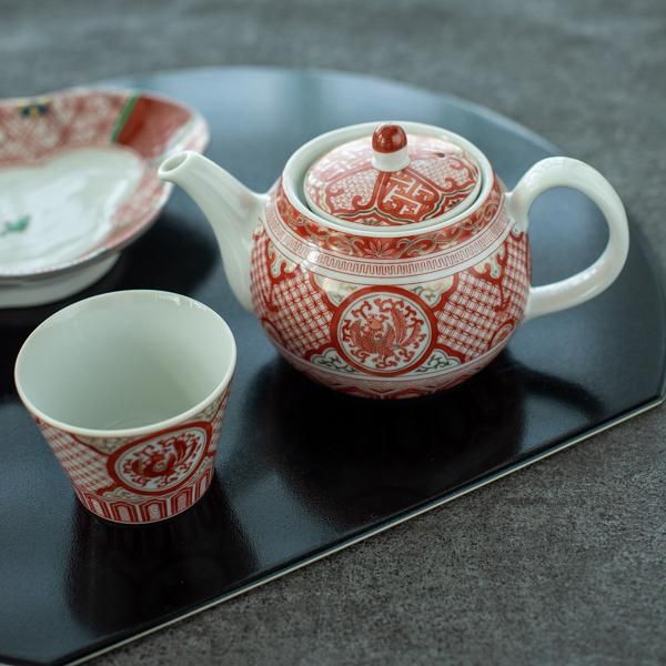 九谷(赤絵)シリーズ/赤絵金彩鳳凰紋 食器 和食器 お祝い 急須 湯呑