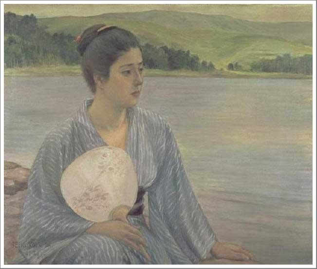 モディリアーニ【腕を広げて横たわる裸婦】 - 手描き 絵画（油絵複製画