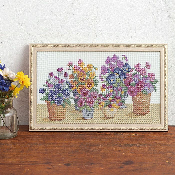 クロスステッチフレーム＜鎧兜＞ | リバティ 生地、編み物、刺繍