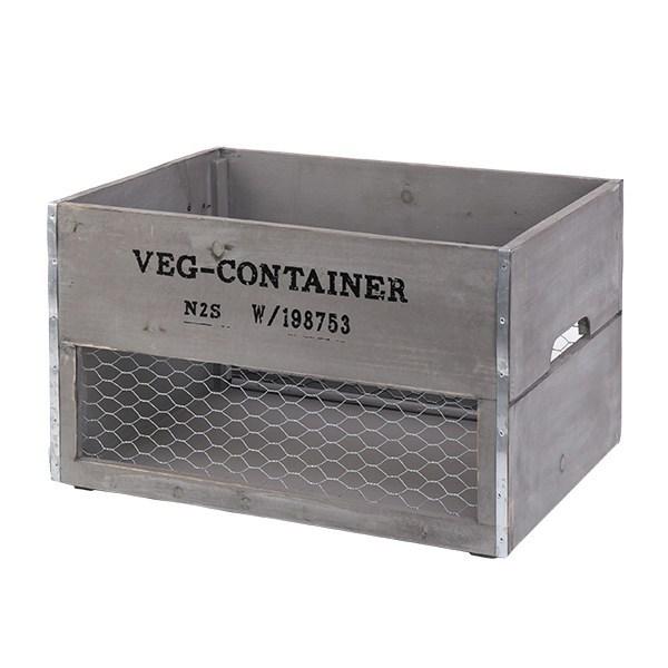 dショッピング |収納ボックス ベジウッド ボックス L コンテナ 木製