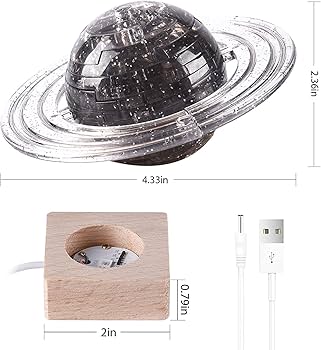 Amazon | 3Dクリスタルパズル 3D土星パズル DIY組み立て 頭の体操