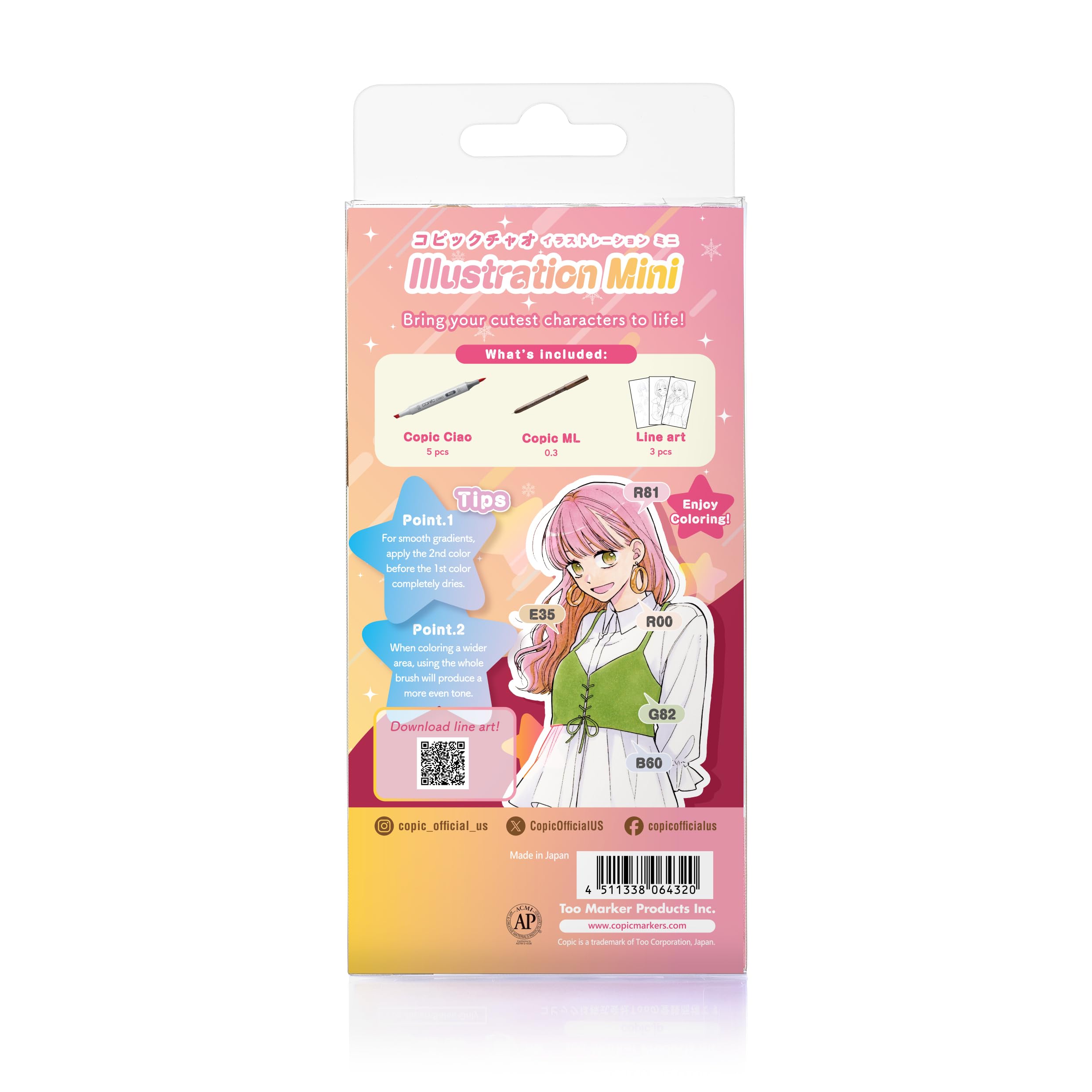 Amazon | Copic Ciaoイラストミニキュートセット、アルコールマーカー5