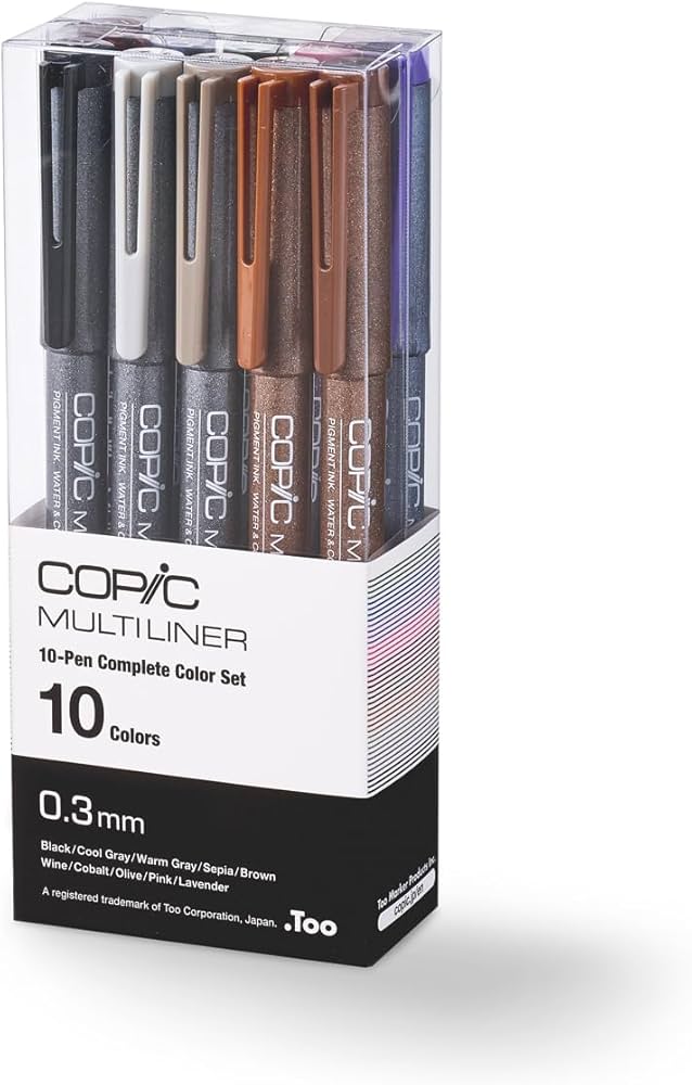 Amazon | Copic マルチライナーセット 10本入り カラーセット 0.3mm