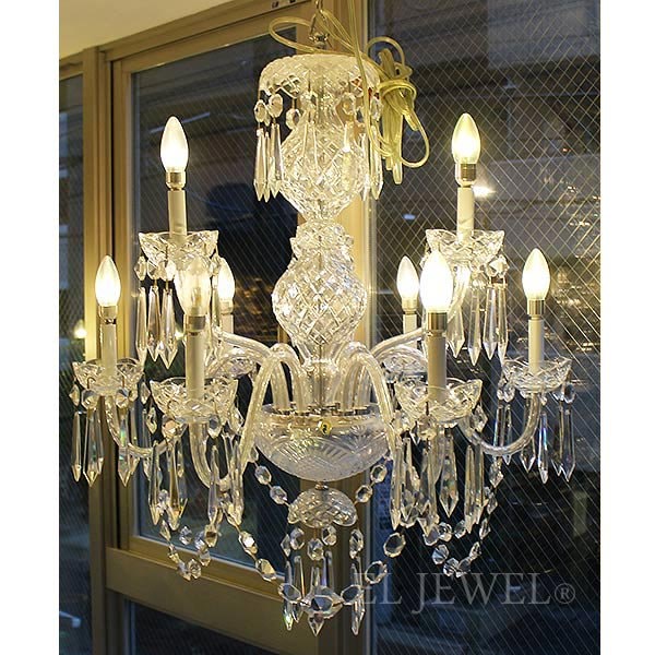 1台在庫有！】【WATERFORD】クリスタルシャンデリア「クランモア」9灯
