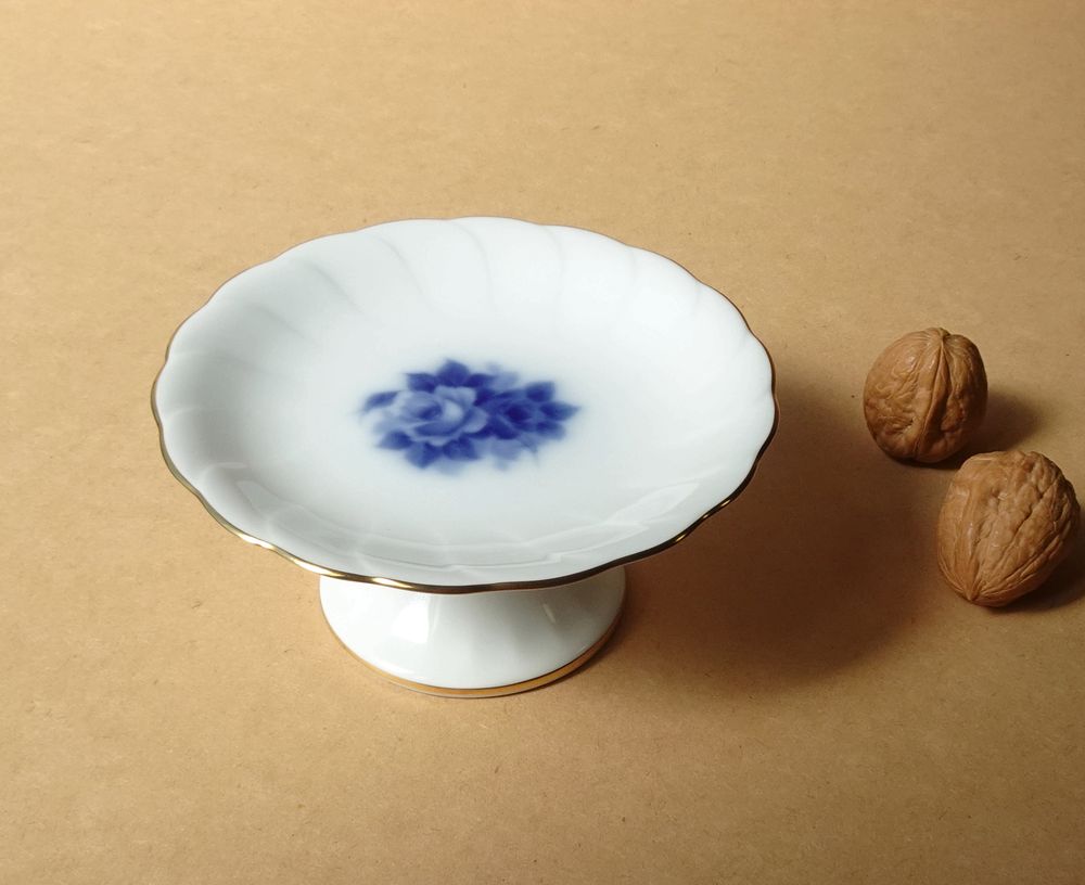 SHOP偶然と必然の間 大倉陶園 小さなコンポート フルーツ皿 ブルーローズ