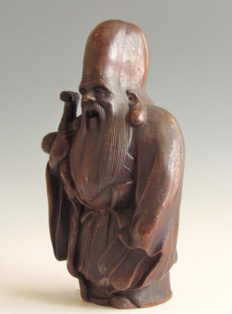 城南骨董-古備前焼 七福神 福禄寿 1158