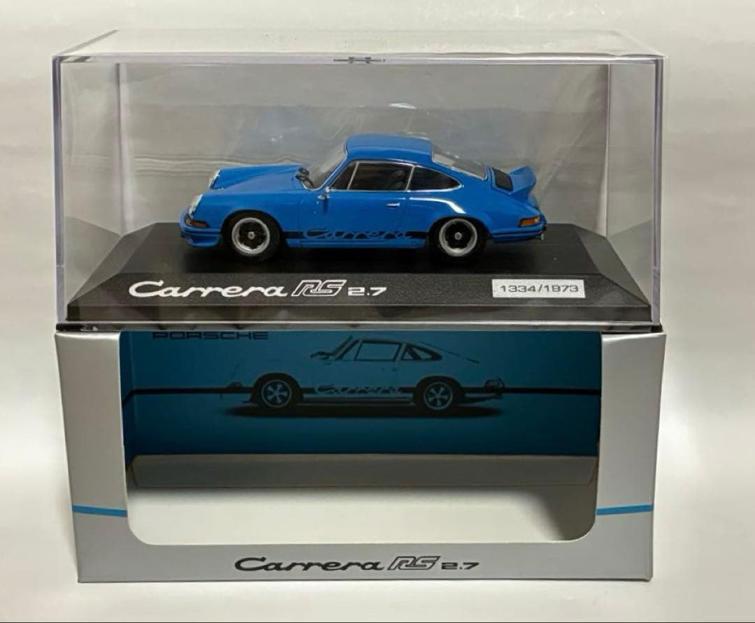 ポルシェ 911 カレラ RS 2.7 ミニカー イクソモデル 1/43 ポルシェ 911 カレラ RS 2.7 1973 ホワイト/ブルー