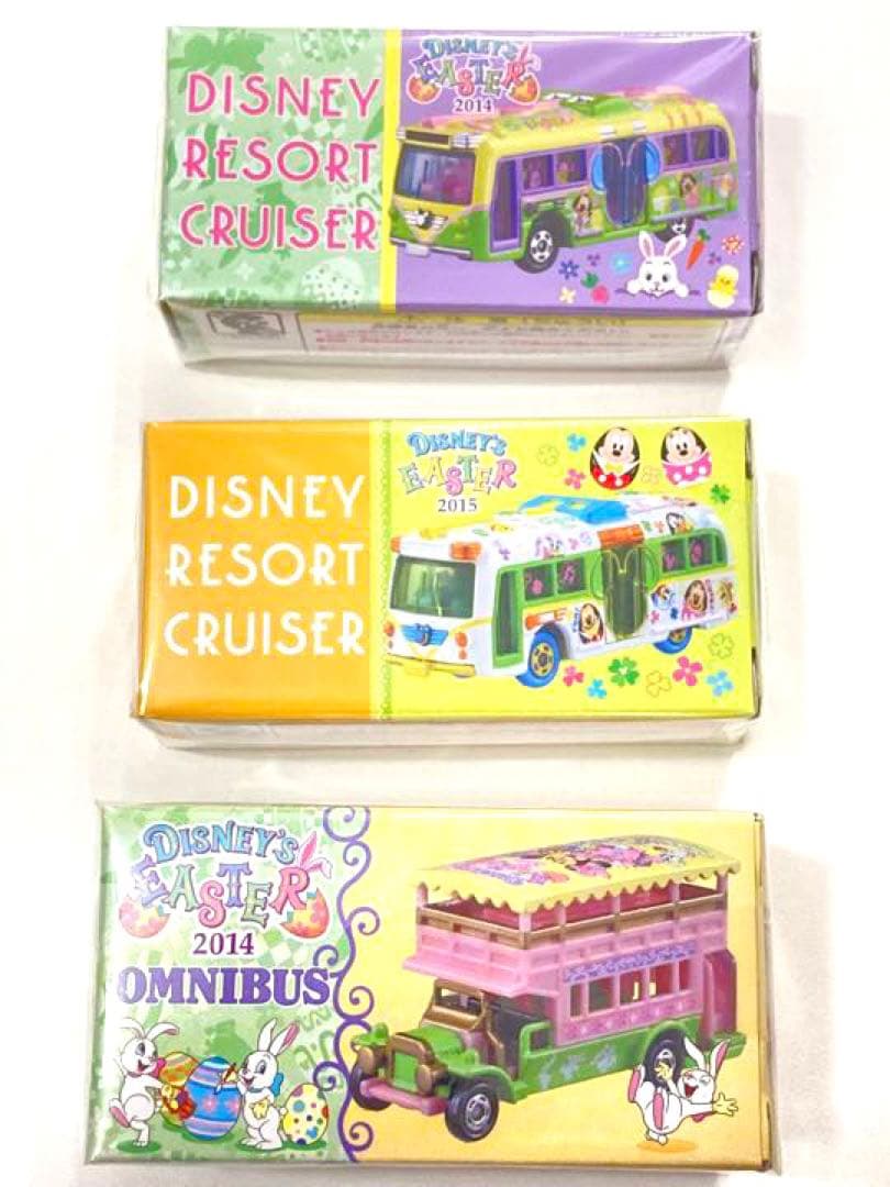 新品未開封 TDL ディズニーイースター トミカ リゾートクルーザー オムニバス ディズニートミカ リゾートクルーザー 2014 イースター : ミニカー