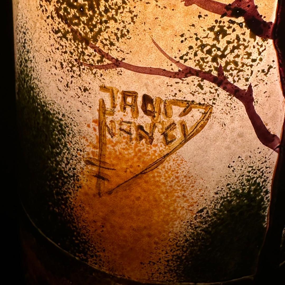 ドームナンシー 筒型 卓上証明 高さ15.5cm 被せガラス アンテルカ