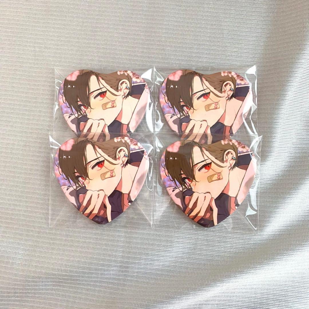 ハレルヤベイビー ラファリー LAFARY ハート缶バッジ　 呉都 仔縞楽々 『ハレルヤベイビー』Lafary ハート缶バッジ 西川綾音 【BL