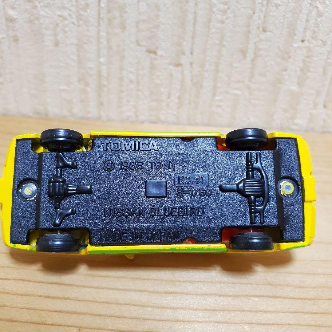 トミカ・赤箱・日本製】 日産 ブルーバード タクシー - メルカリ