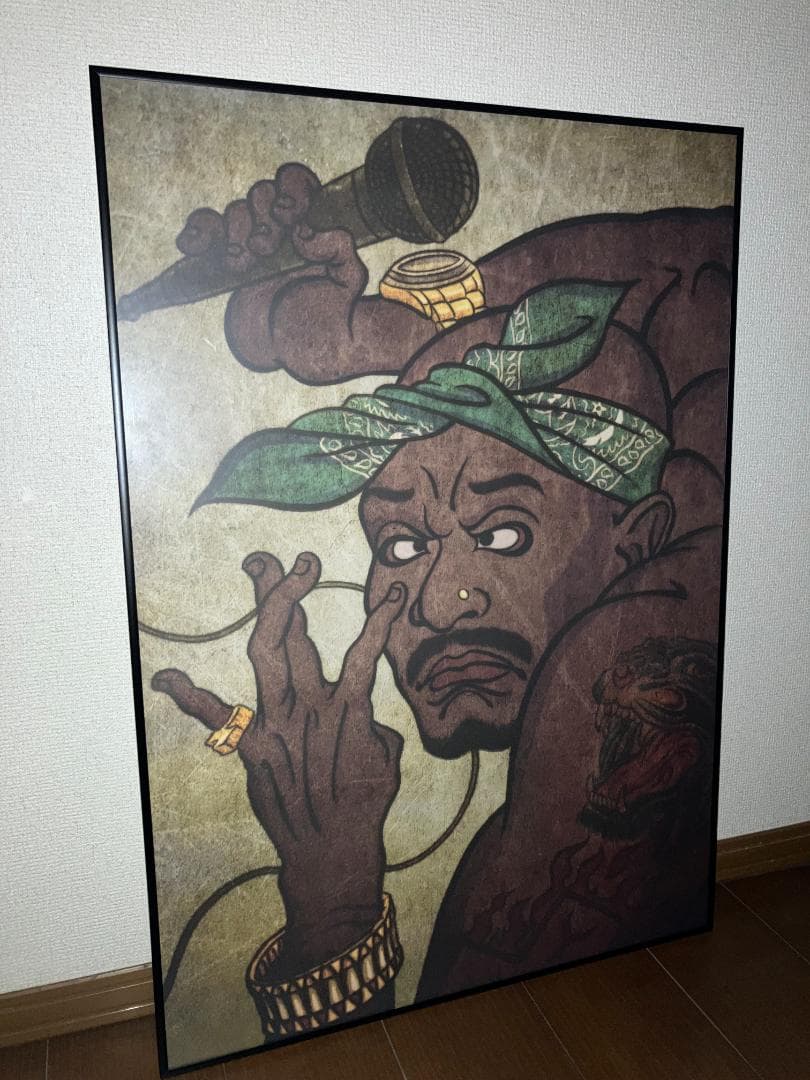 完売商品！APPLEBUM アップルバム 2PAC 浮世絵 ポスター（額付） 完売商品！APPLEBUM アップルバム 2PAC 浮世絵 ポスター（額付