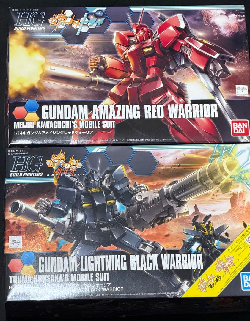 【新品】HGBF:アメイジングレッドウォーリア&ライトニングブラックウォーリア 本日の登場機体】 HGBF 1/144 ガンダムライトニングブラックウォーリア